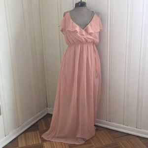 Never worn, blush maxi dress